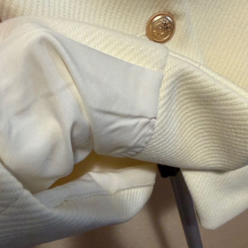 Old Money retro timeless classic Cream Button-Up Jacket gold buttons - Picture 10 of 11